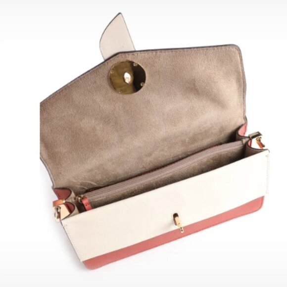 NWT Small Greenwich Michael Kors gold cinnamon pink hot pink crossbody - Picture 9 of 10